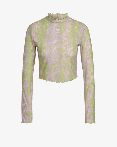 adidas Originals Women's Snake Mesh Top, Clear Pink