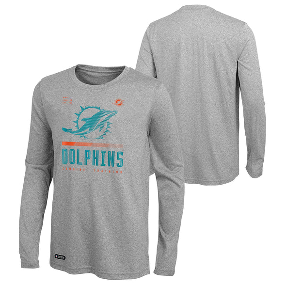 Outerstuff NFL Men's Miami Dolphins Red Zone Long Sleeve T-Shirt Top