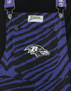 Zubaz NFL Unisex Zebra Lightweight Bib, Baltimore Ravens