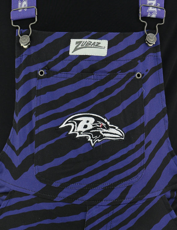 Zubaz NFL Unisex Zebra Lightweight Bib, Baltimore Ravens