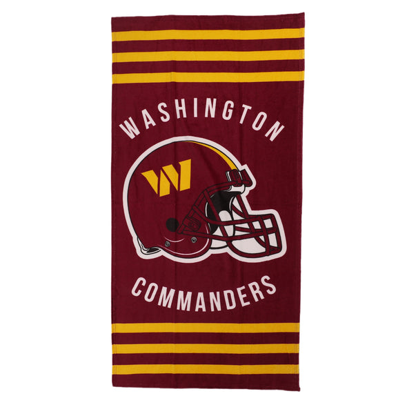 Northwest NFL Washington Commanders Stripes 30X60 Beach Towel