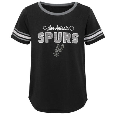 Outerstuff NBA Youth Girls (4-16) San Antonio Spurs Stripped Short Sleeve T-Shirt