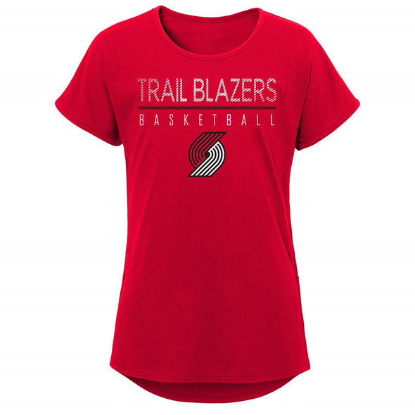 Outerstuff NBA Youth Girls Portland Trailblazers Single Path Short Sleeve T-Shirt