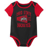 Outerstuff NCAA Infant Unisex Ohio State Buckeyes Variety 3-Pack Bodysuit Set