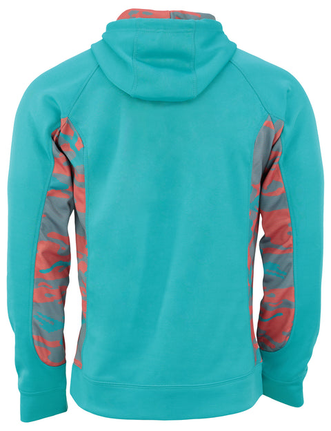 Zubaz NFL Men's Miami Dolphins Elevated Hoodie With Camo Lines