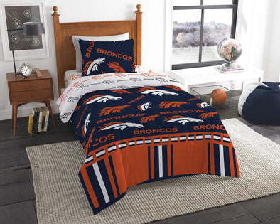 Northwest NFL Denver Bronocs Rotary Twin Bed in Bag Set