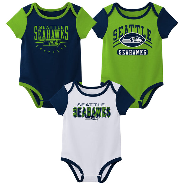 Outerstuff NFL Infant Unisex Seattle Seahawks Variety 3-Pack Set