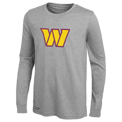 Outerstuff NFL Men's Washington Commanders Primary Stadium Logo Long Sleeve Tee