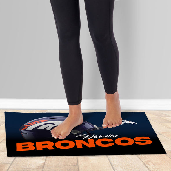 Northwest NFL Denver Broncos Headspace Washable Area Floor Rug, 20" x 32"