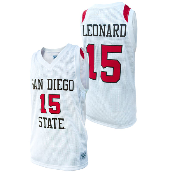 Original Retro Brand NCAA Men's San Diego State Aztecs #15 Kawhi Leonard Tackle Twill Jersey