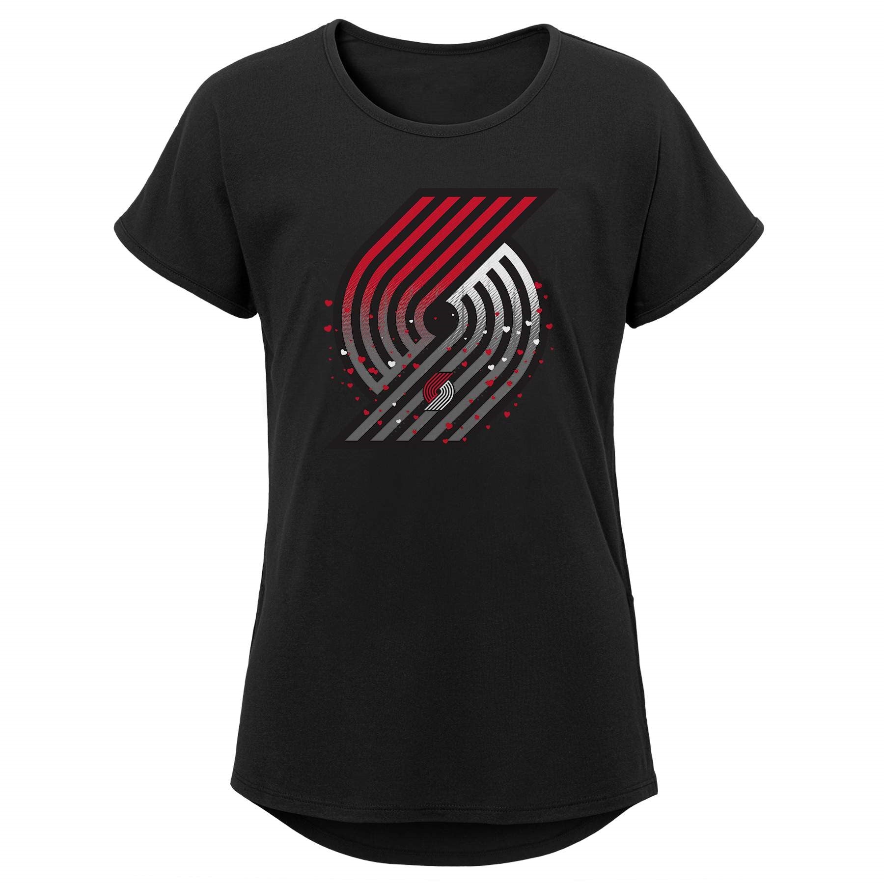 Outerstuff NBA Youth Girls Portland Trailblazers Heart Drops Short Sle –  Fanletic