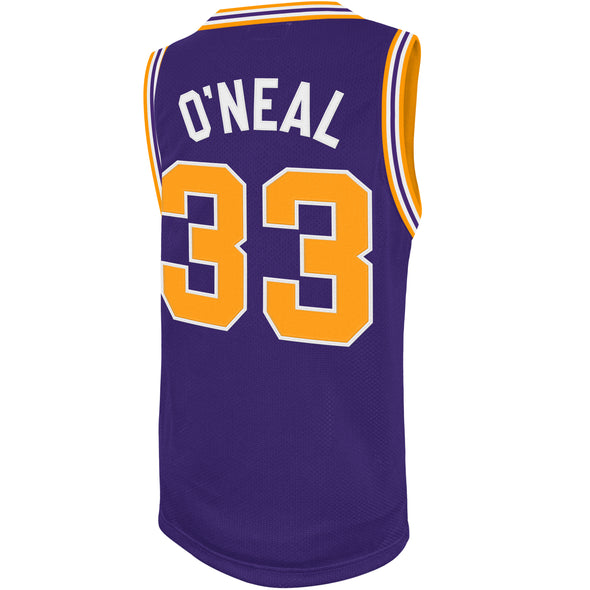 Original Retro Brand NCAA Men's LSU Tigers Shaquille #33 O'Neal Tackle Twill Jersey, Purple