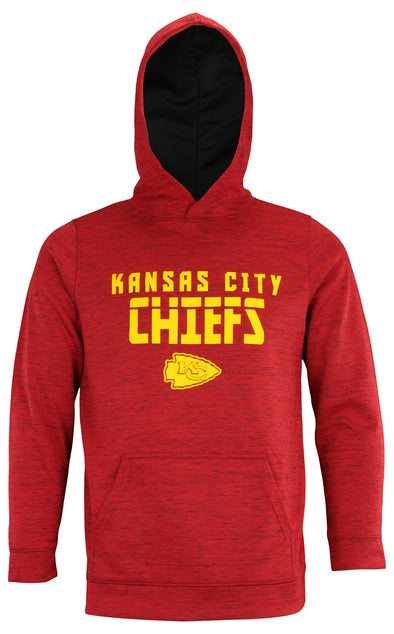 Outerstuff NFL Youth Boys Kansas City Chiefs Heather Red Hoodie