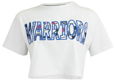 FISLL NBA Golden State Warriors Women's Comic Book Crop Tee Shirt