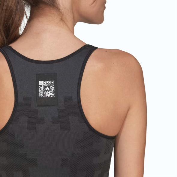 Adidas X Karlie Kloss Women's Seamless Knit Layered Top, Carbon/Black