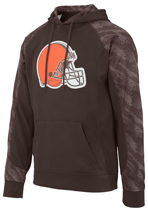 Zubaz NFL Men's Cleveland Browns Elevated Logo Viper Hoodie