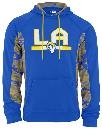 Zubaz NFL Men's Los Angeles Rams Elevated Hoodie With Camo Lines