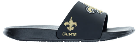 FOCO NFL Men's New Orleans Saints Cropped Big Logo Raised Slides