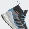 Adidas Women's TERREX Free Hiker Gore-Tex Hiking Shoes, Magic Grey/Core Black/Sky Rush