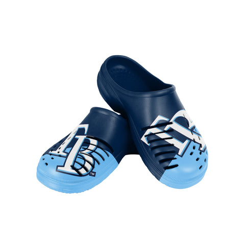 FOCO MLB Men's Tampa Bay Rays 2023 Colorblock Big Logo Clogs