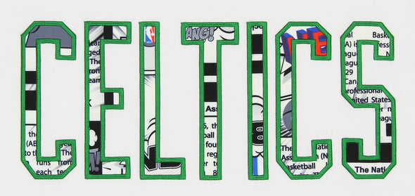 FISLL NBA Boston Celtics Women's Comic Book Crop Tee Shirt