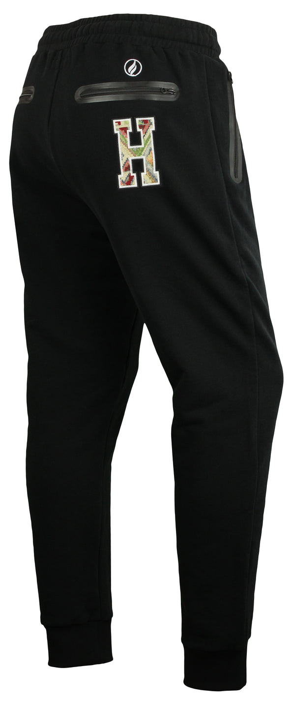 FISLL NBA Men's Charlotte Hornets Moroccan Detail Jogger, Black