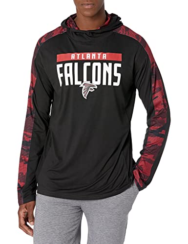 Atlanta Falcons NFL Team Apparel Hooded Sweatshirt Medium Long Sleeve  Black/Red