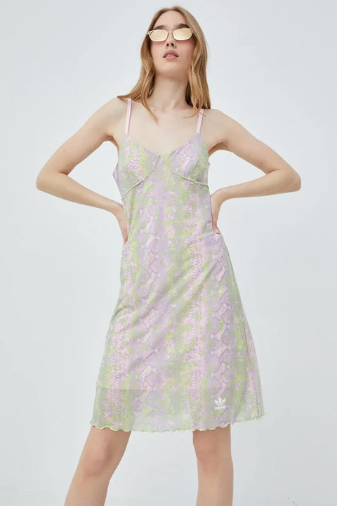 adidas Originals Women's Snake Mesh Dress, Clear Pink