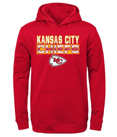 Outerstuff NFL Youth Kansas City Chiefs Pullover Performance Fleece Hoodie