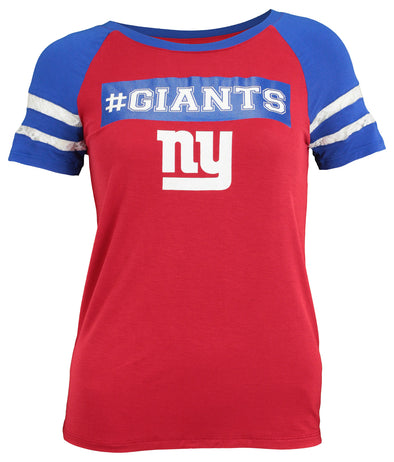 Outerstuff NFL Youth Girls New York Giants Laces Design Short Sleeve Tee