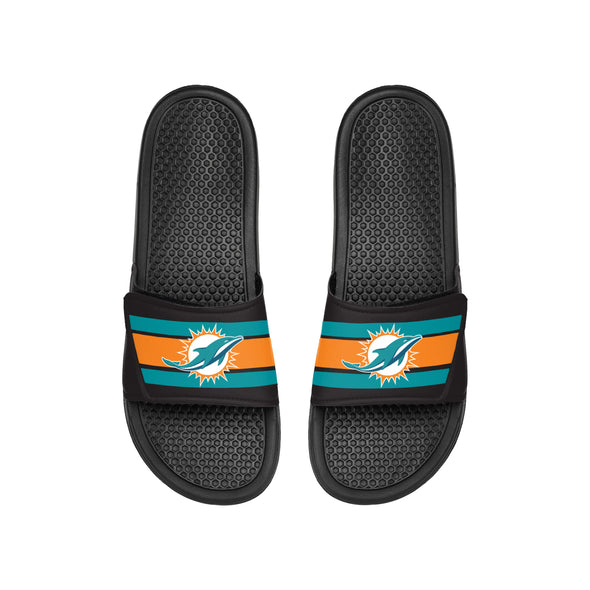 FOCO NFL Youth Miami Dolphins Legacy Sport Slide Flip Flop Sandals