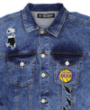 FISLL NBA Men's Los Angeles Lakers Ice Denim With Animal Print Claw Marks