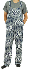 Zubaz NFL Unisex Zebra Lined Bib Overalls for Adult Men and Women, Dallas Cowboys