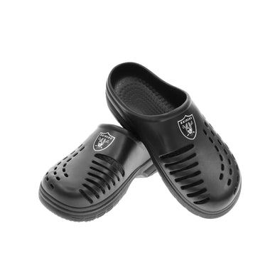 FOCO NFL Men's Las Vegas Raiders 2023 Colorblock Big Logo Clogs
