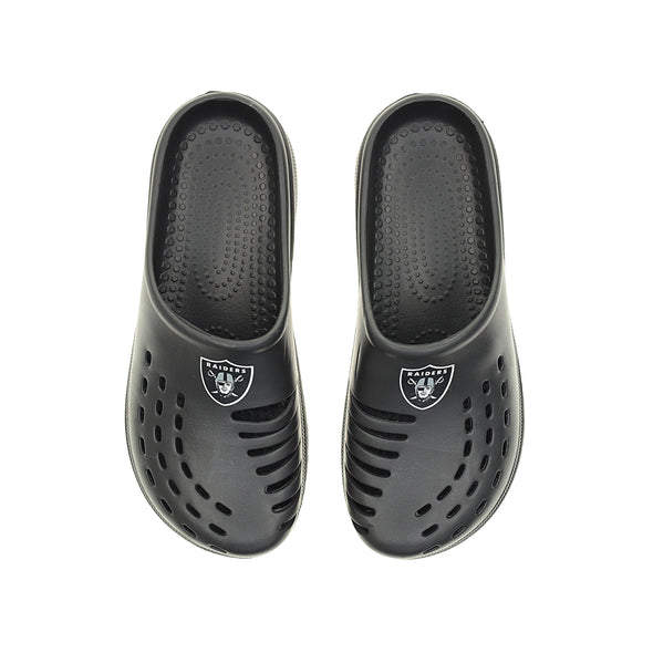 FOCO NFL Men's Las Vegas Raiders 2023 Colorblock Big Logo Clogs