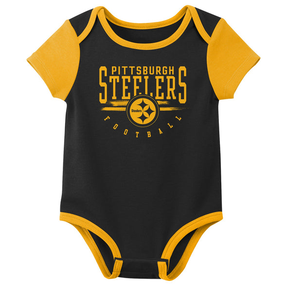 Outerstuff NFL Infant Unisex Pittsburgh Steelers Variety 3-Pack Set