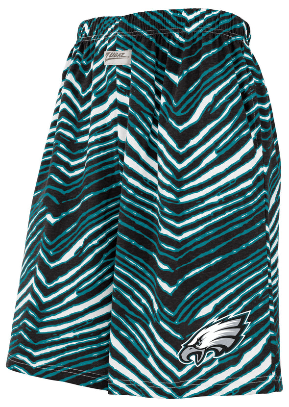 Zubaz NFL Adult Unisex Z88 Zebra Short for Men and Women, Philadelphia Eagles