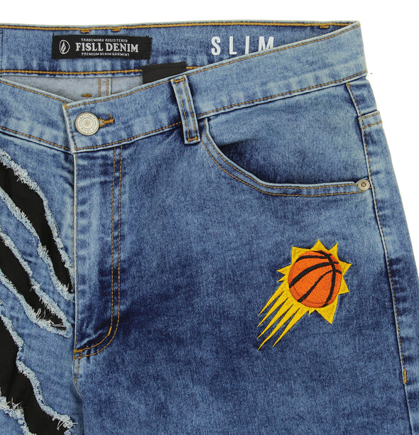 FISLL NBA Men's Phoenix Suns Knee Length Shorts - Blue