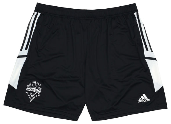 Adidas MLS Men's Seattle Sounders FC Soccer Unlined Training Shorts, Black/White