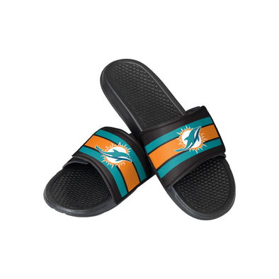 FOCO NFL Youth Miami Dolphins Legacy Sport Slide Flip Flop Sandals