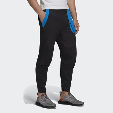 Adidas Men's D4M Premium Pants, Black/Shock Blue