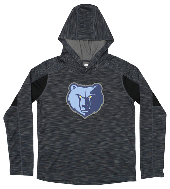 Outerstuff NBA Youth Boys Memphis Grizzlies Space Dye Hooded Scuba Long Sleeve Shirt