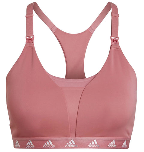 adidas Women's Grow Positivity Everyday Light Support Nursing Bra, Hazy Rose