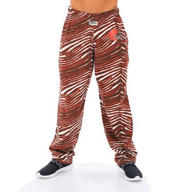 Zubaz NFL Men's Cleveland Browns Zebra Left Hip Logo Lounge Pant