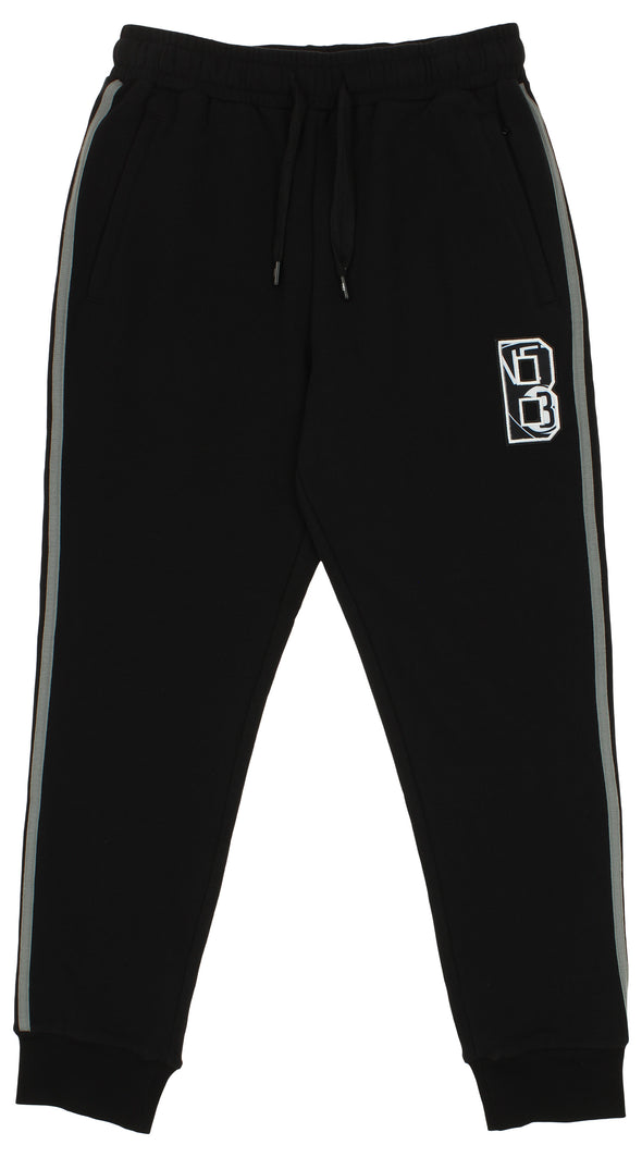FISLL NBA Men's Brooklyn Nets Striped Detail Jogger, Black
