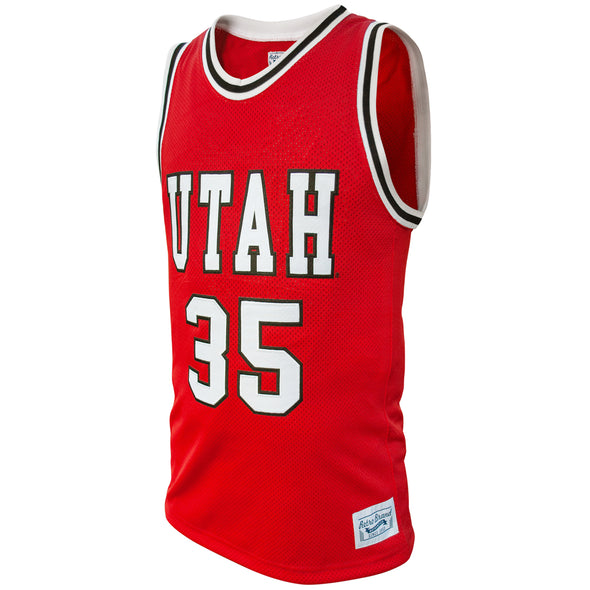 Original Retro Brand NCAA Men's Utah Utes #35 Kyle Kuzma Tackle Twill Jersey