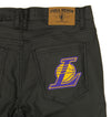 FISLL NBA Men's Los Angeles Lakers Waxed Jeans, Black