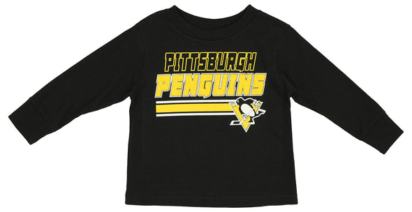 Outerstuff NHL Toddler Pittsburgh Penguins Long Sleeve Tee, Black