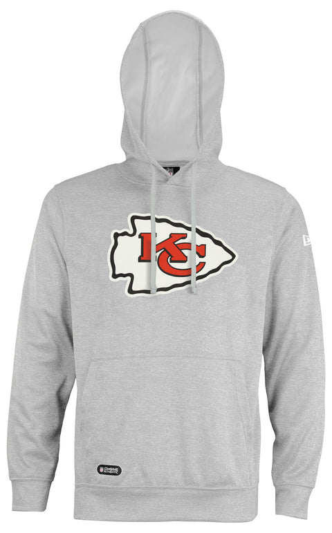 New Era NFL Men's Kansas City Chiefs Stadium Logo Performance Hoodie, Grey