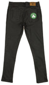 FISLL NBA Men's Boston Celtics Waxed Jeans, Black